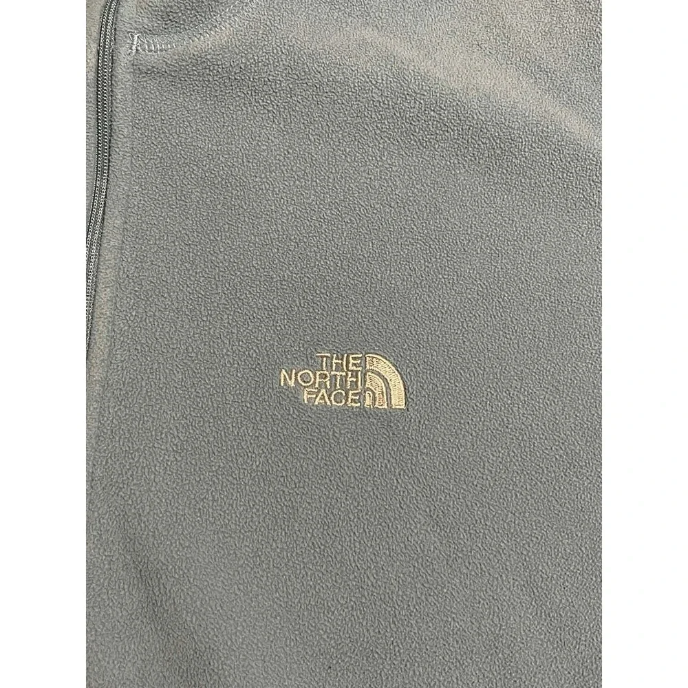 The North Face‎ Fleece Pullover Mens L Blue TKA 100 Quarter Zip Mock Neck Logo